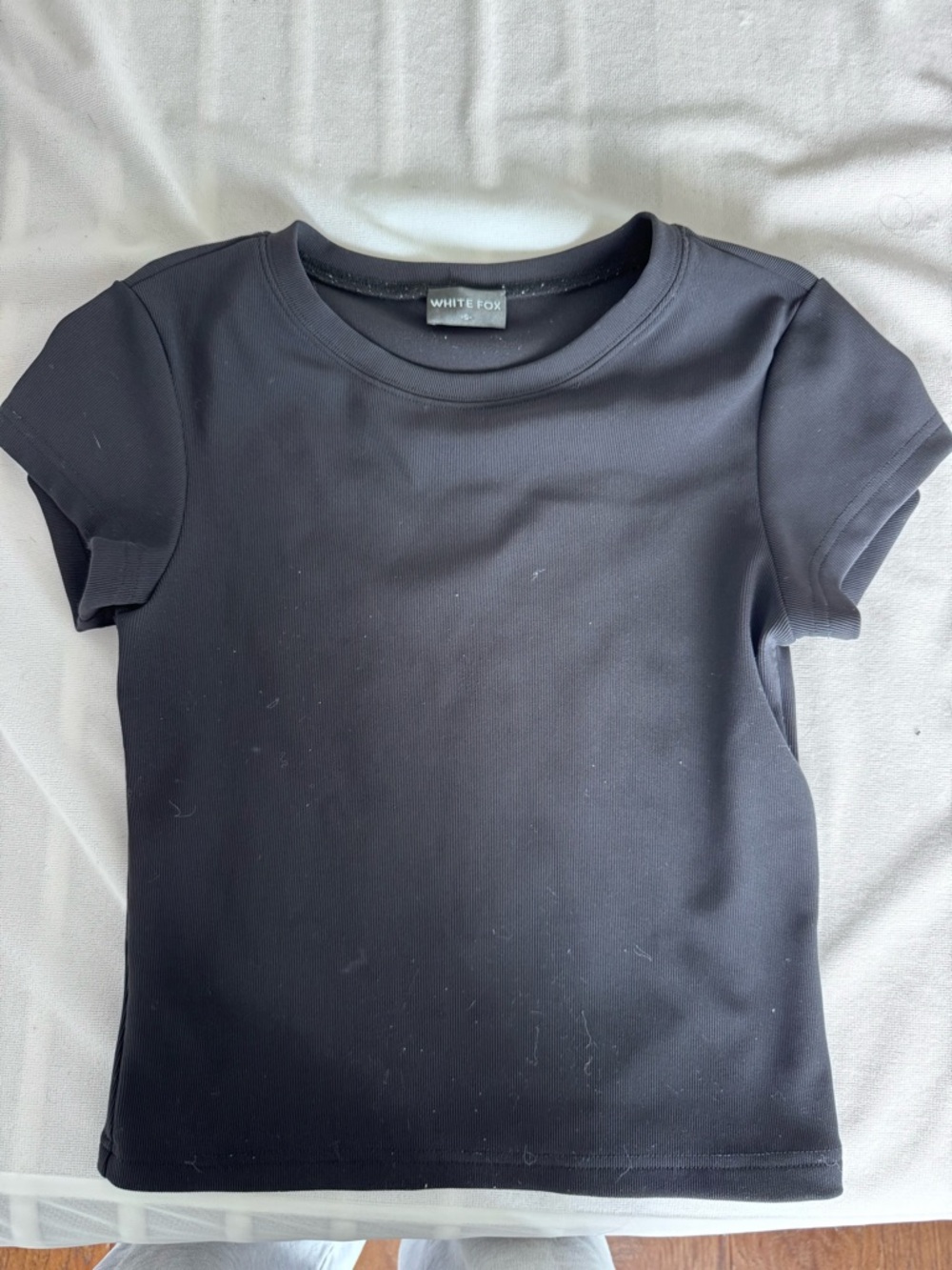 White Fox Boutique Black Short Sleeve Crew Tee